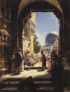 Gustav Bauernfeind, At the Entrance to the Temple Mount, Jerusalem